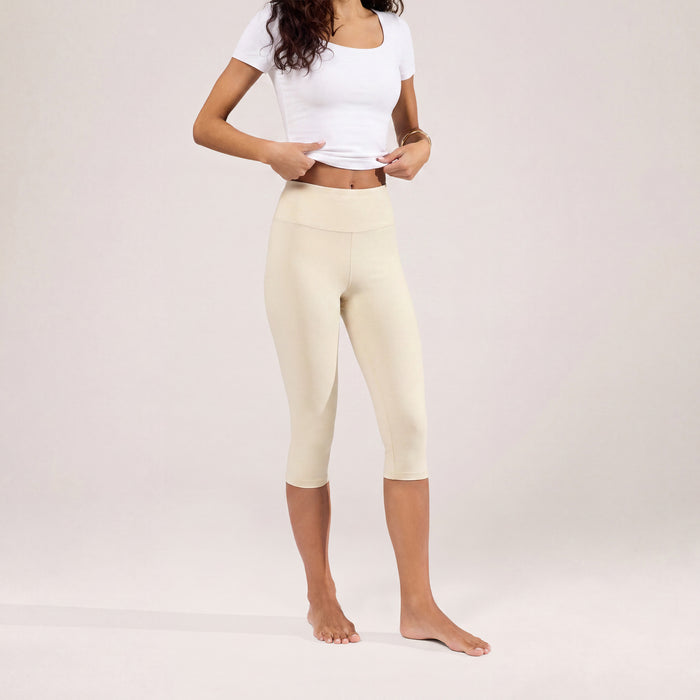 Capri Lightweight Leggings - Natural Beige