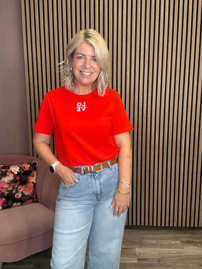 Cara T-Shirt (Fiery Red)