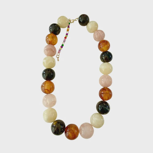 Celia Beaded Necklace in Neutral