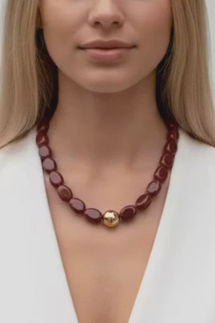 Center Of Attention Necklace in Red