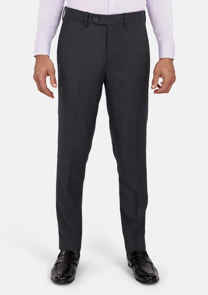 Charcoal Flannel Pants - SARTORO