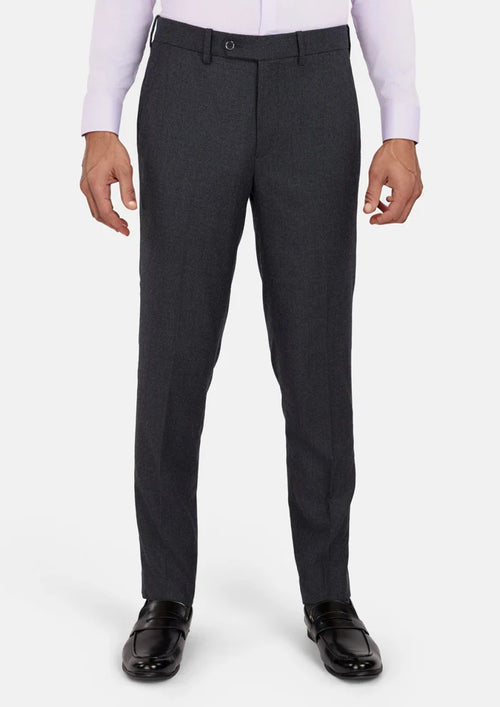 Charcoal Flannel Pants - SARTORO