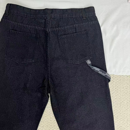 Checkered Patchwork Pocket Pants