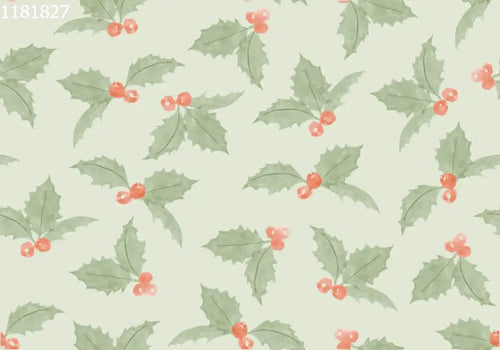 Christmas Holly Green - Family Fabrics B.V.