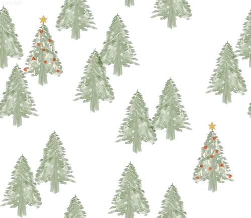 Christmas Trees Off White - Family Fabrics B.V.