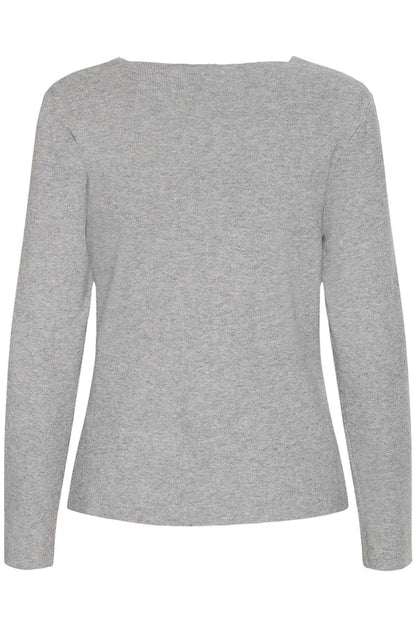 Clarisa Knit Top (Grey Melange)