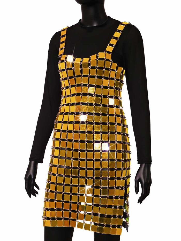 Club Style Acrylic Sequin Casual Dress