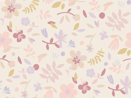 Collage Flower Beige Big - Family Fabrics B.V.