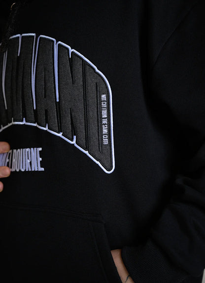 Command Denim Oversized Hoodie (Black/Denim)