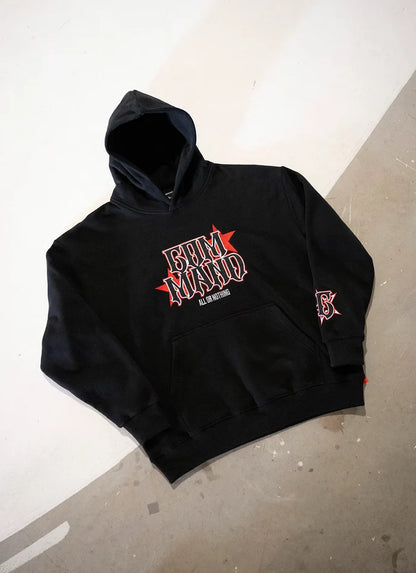 Command Rockstar Oversized Hoodie (Black/Red)