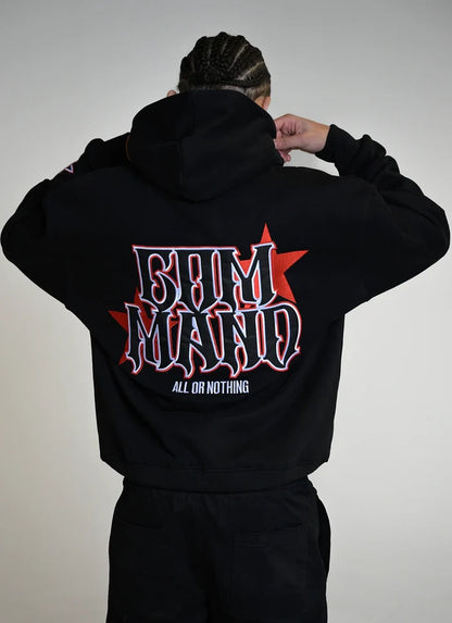 Command Rockstar Oversized Hoodie (Black/Red)