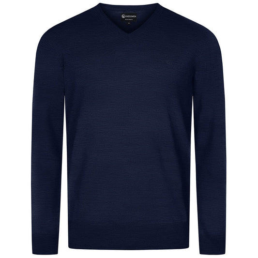 Giesswein V-Neck cotton Men - ocean blue 540