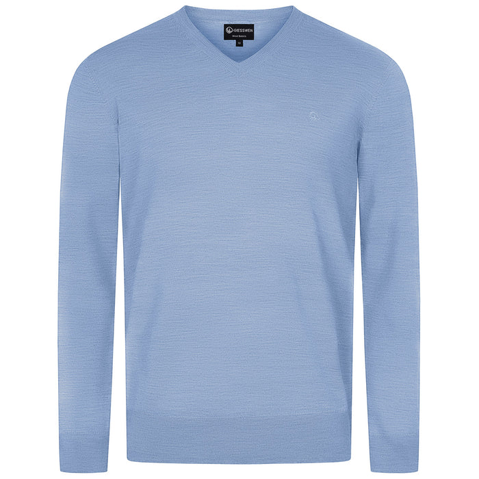 Giesswein V-Neck cotton Men - sky blue 519