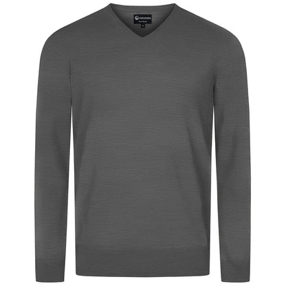 Giesswein V-Neck cotton Men - grey 017