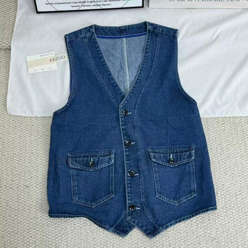 Cowboy vest, workwear, casual wide coat