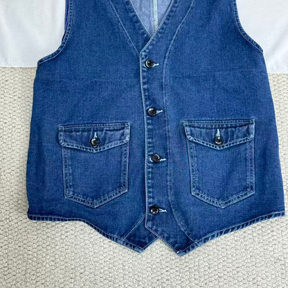 Cowboy vest, workwear, casual wide coat