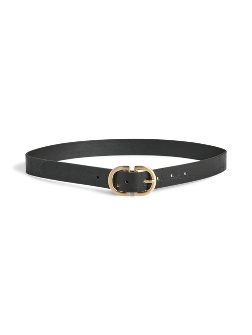 Croco Jeans Belt (Black)