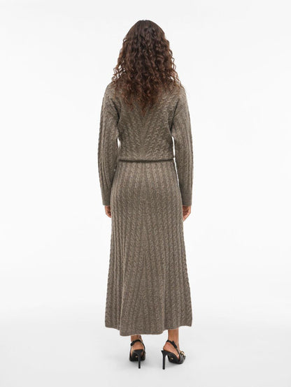 Daisy Knit Ankle Skirt (Falcon/Melange)