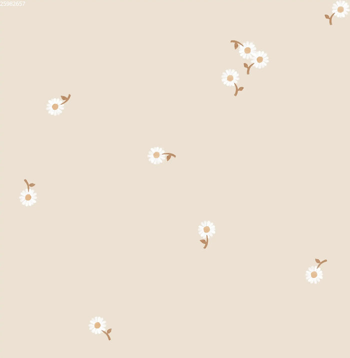 Daisy Stem Light Beige - Family Fabrics B.V.
