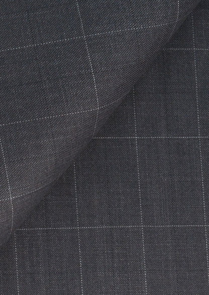 Dark Grey Windowpane Vest - SARTORO