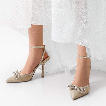 Destiny Rhinestone Strap Pumps