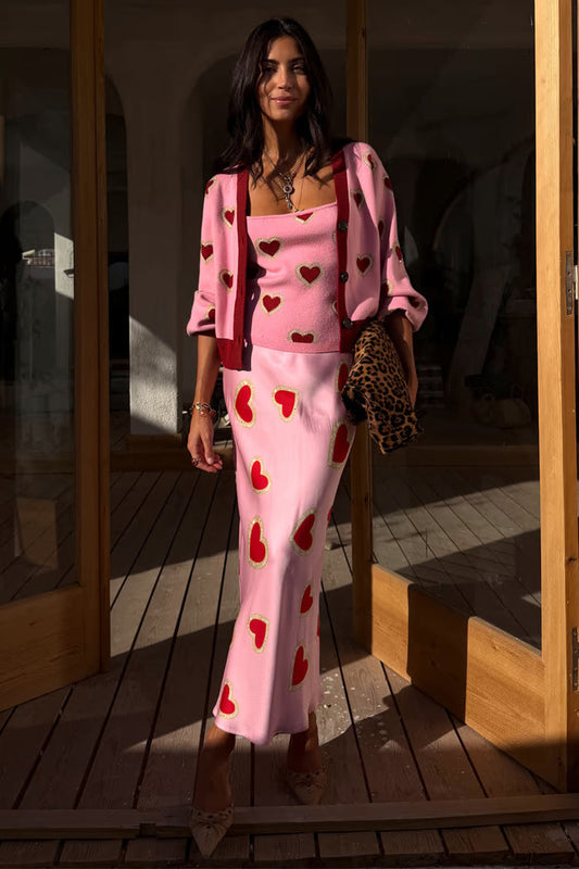 Dorris Skirt (Pink Hearts)