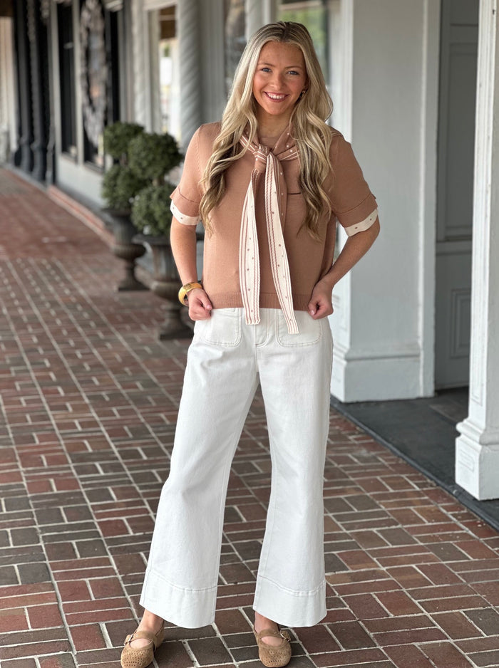 During This Time Brown Top
