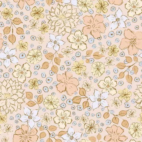 Earthy Warm Flowerfield - Family Fabrics B.V.