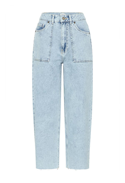 Ella Ankle Length Jeans (Light Blue/Stonewashed)