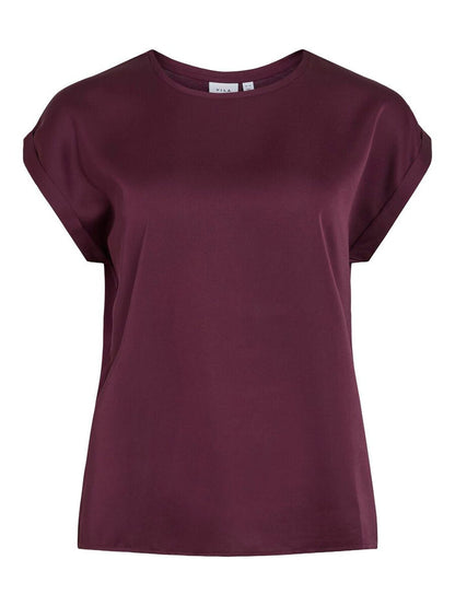 Elle Satin Top (Fig)