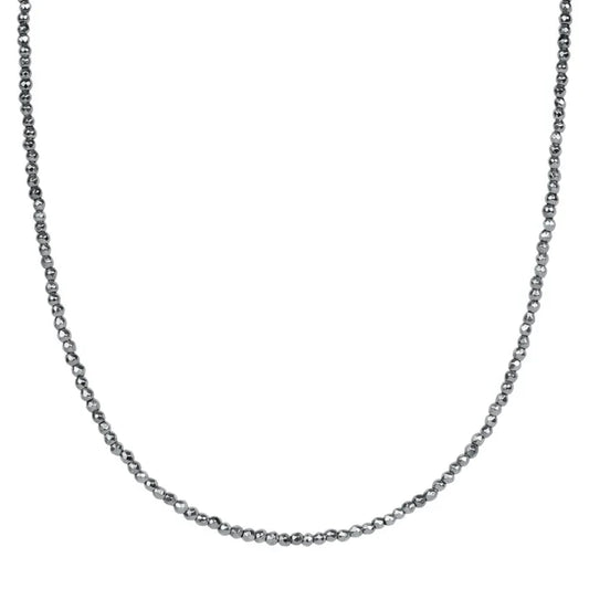 enewton 17" Choker Silver Faceted Hematite 2mm Bead