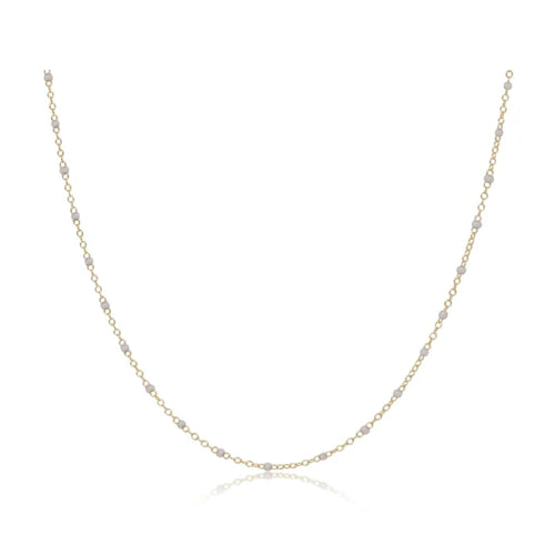enewton 17" choker simplicity chain gold - 2mm pearl