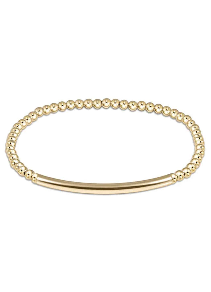 Enewton Bliss Bar Smooth 3mm Bead Bracelet - Gold