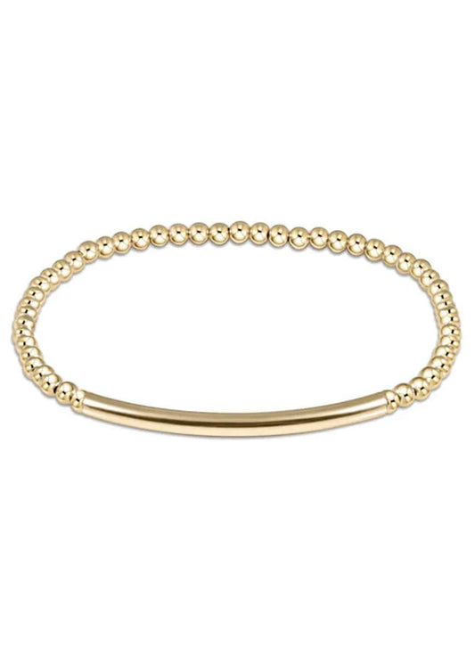 Enewton Bliss Bar Smooth 3mm Bead Bracelet - Gold