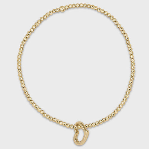 Enewton classic gold 2.5mm bracelet - love gold charm