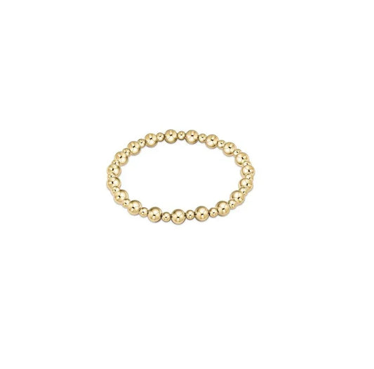 Enewton Extends- Grateful Pattern 6mm Bead Bracelet - Gold