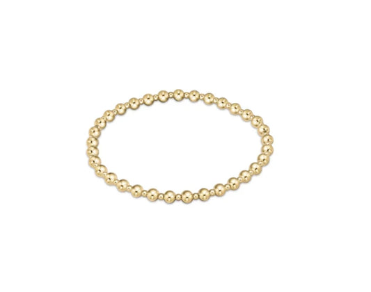 enewton Extends Classic Grateful Pattern 4mm Bead Bracelet - Gold