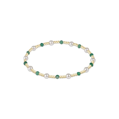 Enewton Pearl Sincerity Pattern 4mm Bead Bracelet - Green Onyx