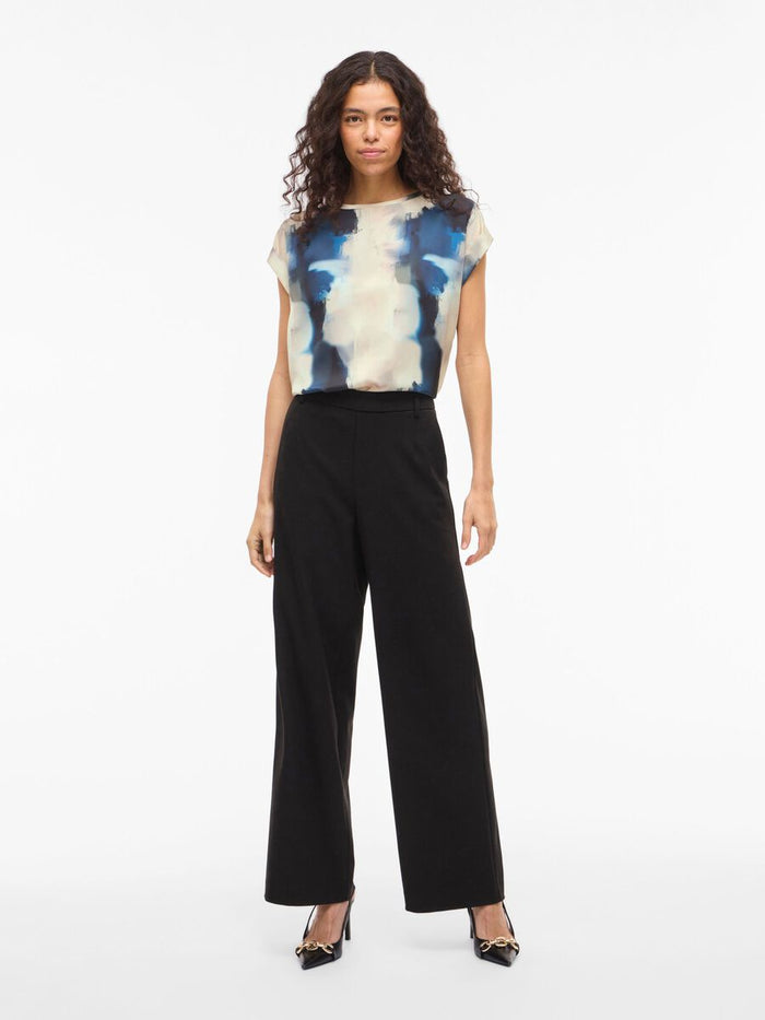 Evanne Satin Top (Navy Blazer/Hia Blue)