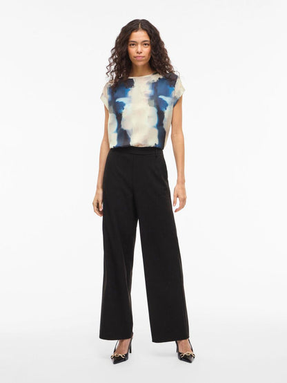Evanne Satin Top (Navy Blazer/Hia Blue)