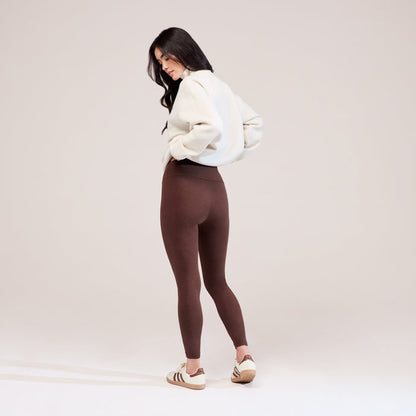Everyday High Waisted Leggings - Chocolate Brown