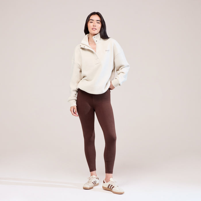 Everyday High Waisted Leggings - Chocolate Brown