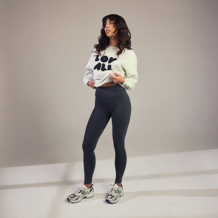Everyday High Waisted Leggings - Dark Grey Marl