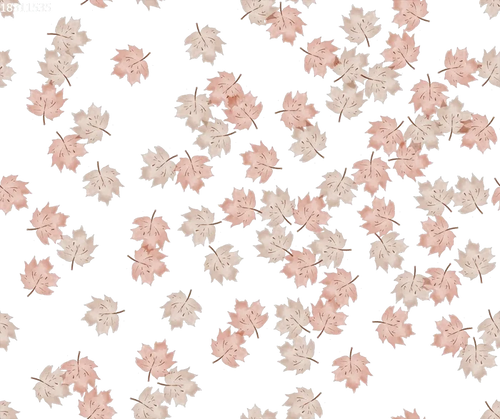 Fall Leaves Small Pink Off White - Family Fabrics B.V.