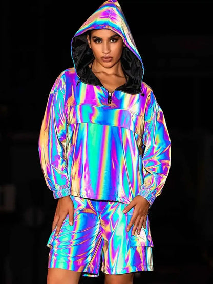 Fall Night Running Reflective Casual Suit