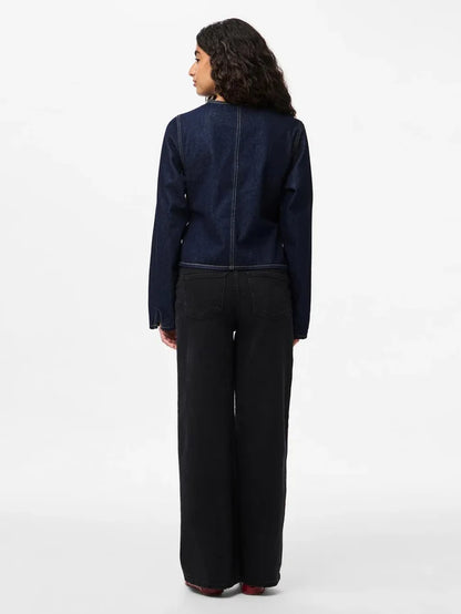 Farah Denim Wrap Top (Dark Blue)