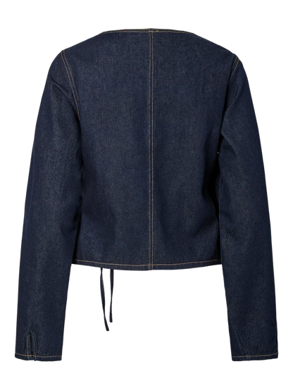 Farah Denim Wrap Top (Dark Blue)