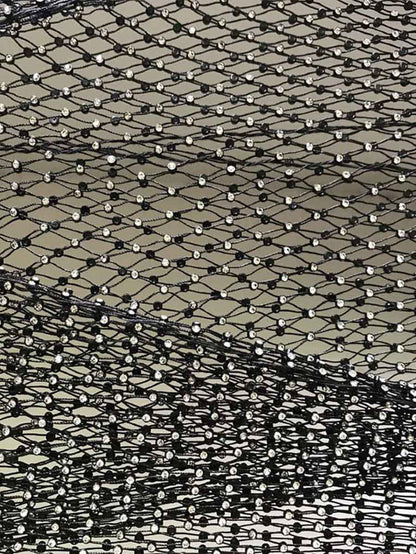 Fishnet Hollow Pantsâ€?Sheer Rhinestone Pants