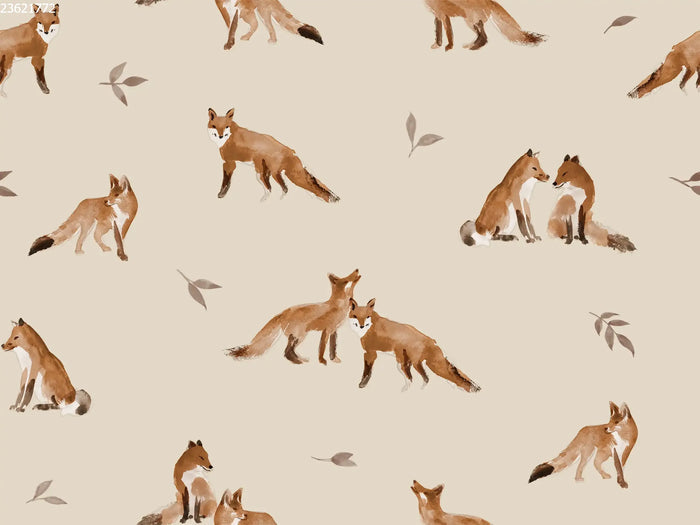 fox grey leaves - Family Fabrics B.V.