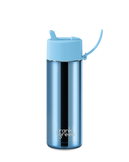 Frank Green Reusable Ceramic Bottle Chrome 595ml (Sky Blue)